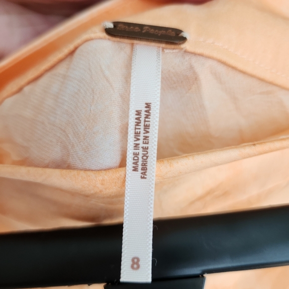 Free People NWT orange Tie-Dye Skirt size 8 with side zip - Picture 5 of 7